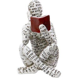 HomeDecor Pulp Reading Women Thinker Statue Aesthetic Sculpture RoomDecor Modern